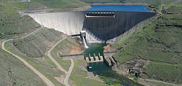 Katse Dam, built during phase I of the Lesotho Highlands Project (Wikimedia Commons/woertz)
